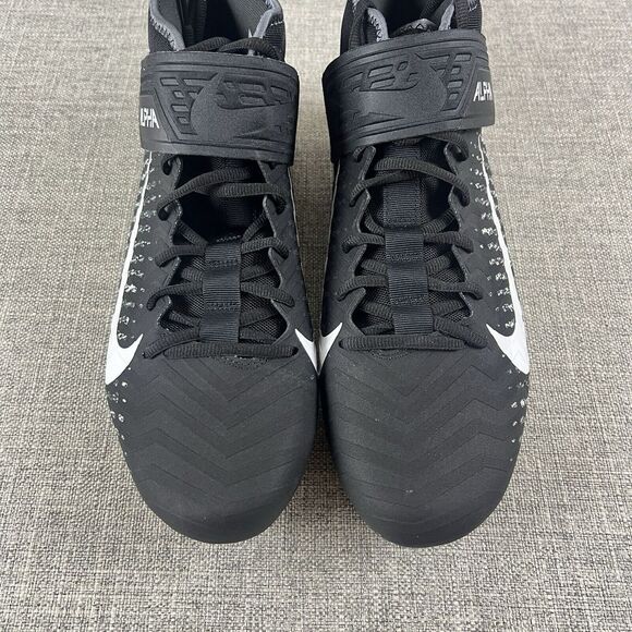 Nike Alpha Menace Pro 2 Mid Football Cleats Black White Men\'s Sz 16 AQ3209-002